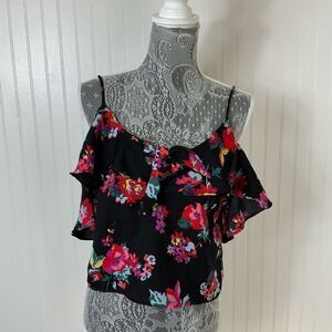 Women’s Lush cold shoulder crop blouse